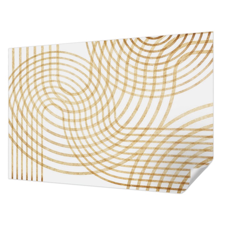 Öntapadós Fotótapéta Falra, Wallfluent, Geometrikus szövések, Fehér, 152 x 104 cm, Dekoráció, Erős Ragasztó, 010170060180000284991