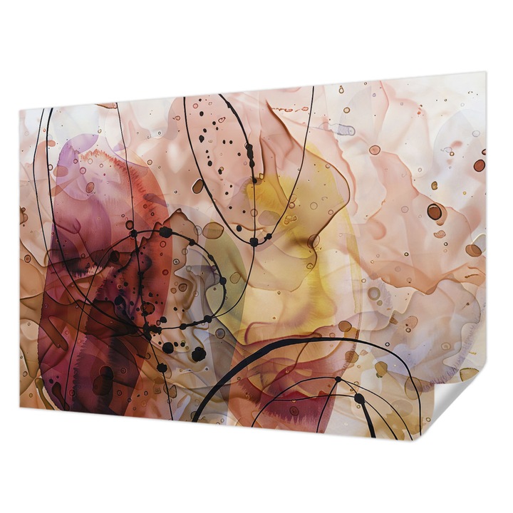 Öntapadós Fotótapéta Falra, Wallfluent, Absztrakt harmónia, Barna, 152 x 104 cm, Dekoráció, Erős Ragasztó, 010170060180000285158