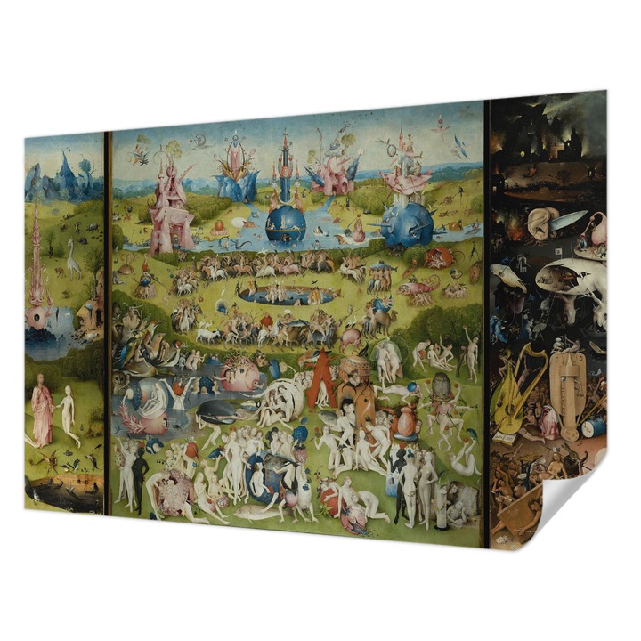 Öntapadós Tapéta Falra, Wallfluent, A titkos kert, Zöld, 152 x 104 cm, Erős Ragasztó, Modern Belsőépítészeti Dekoráció, 010170060180000285265