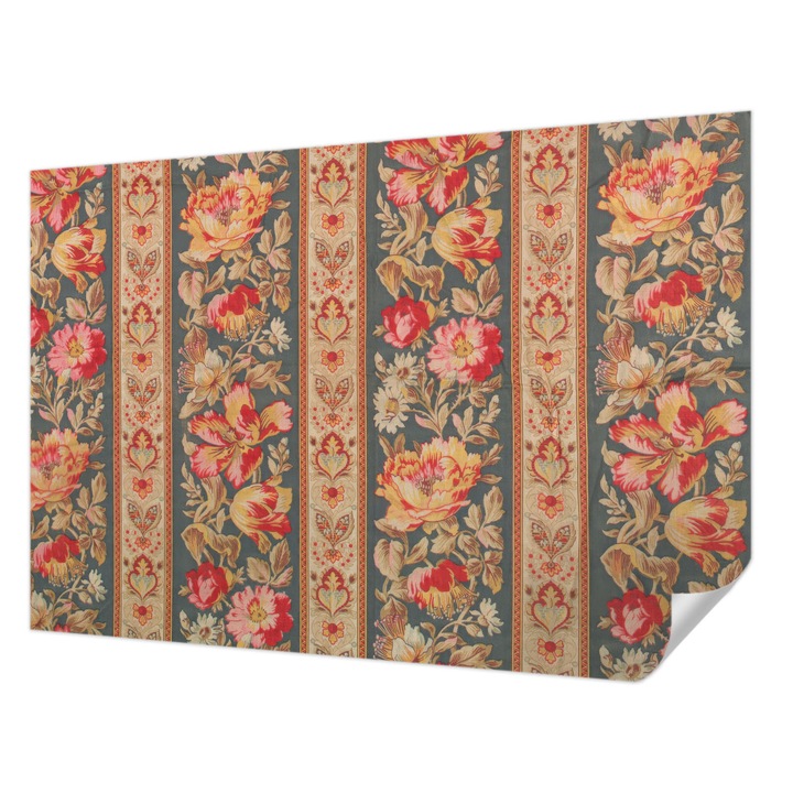 Öntapadós Tapéta Fali Dekoráció, Wallfluent, Színes virágok, Szürke, 152 x 104 cm, Modern Dizájn, Könnyen Felszerelhető És Tisztítható, 010170060180000285356