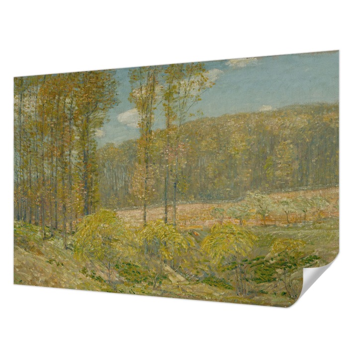 Öntapadós Tapéta Fali Dekoráció, Wallfluent, Erdő táj, Zöld, 152 x 104 cm, Modern Dizájn, Nedvesség- És Foltálló, 010170060180000285536