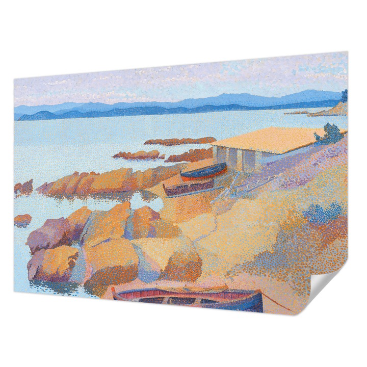 Öntapadós Tapéta Fali Dekoráció, Wallfluent, Tengeri kilátás, Kék, 152 x 104 cm, Dekoráció, Falra, 010170060180000285575