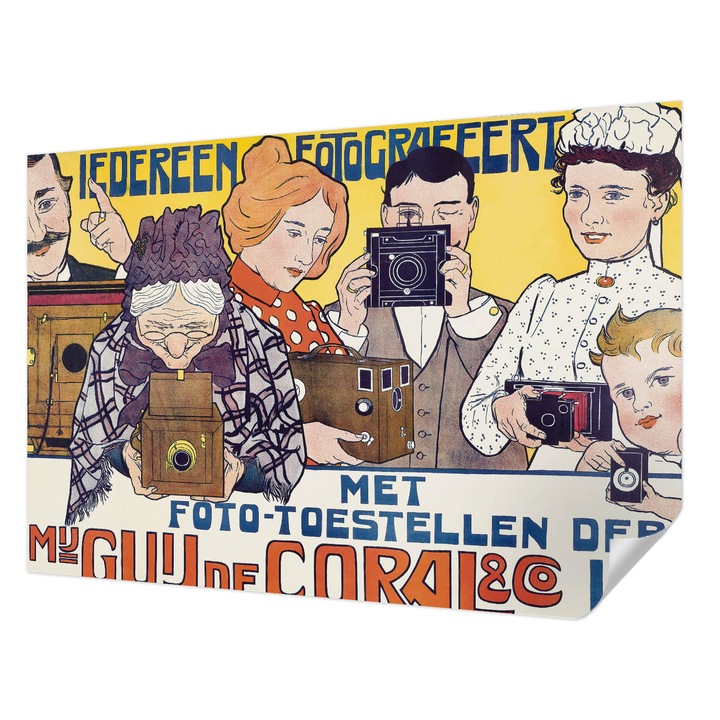 Fali Fotótapéta Autocolant, Wallfluent, Pasiunea pentru fotografie, Alb, 152 x 104 cm, Pentru Baie, Bucatarie, 010170060180000285590