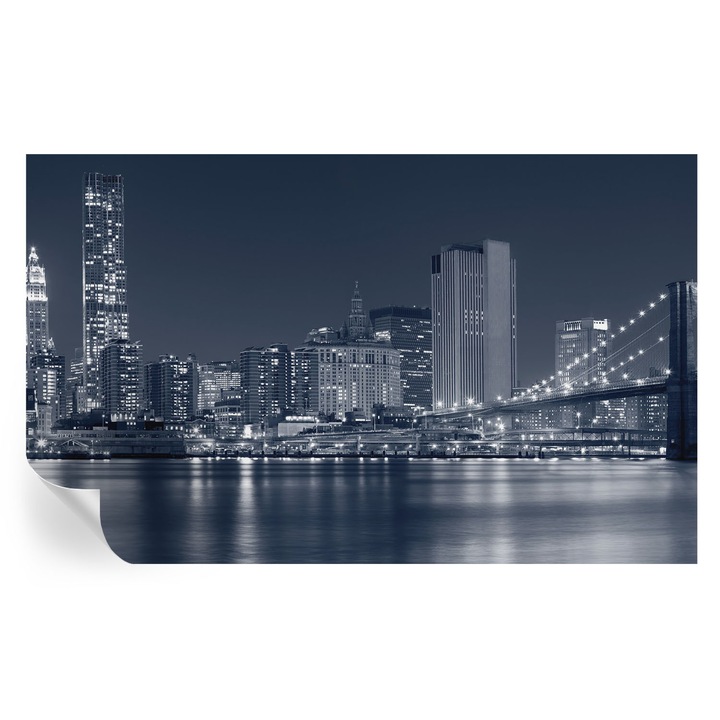 Tapet Autodeziv De Perete, Tulup, Orasul noptii, Multicolor, 416 x 254 cm, Decorativ, Pentru Bucatarie, Baie, 010170060070000000857