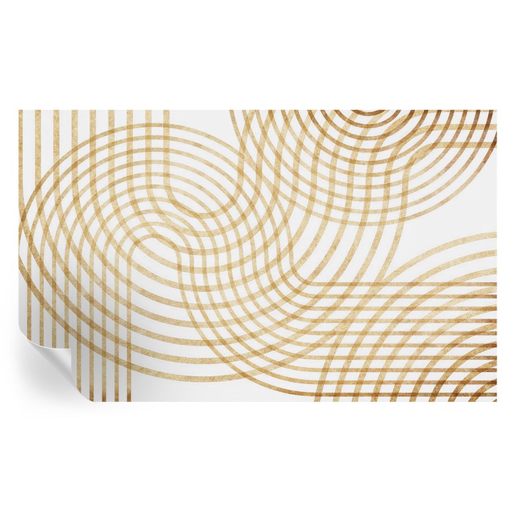 Tapet autocolant tulup, geometrice, alb, 416x254cm