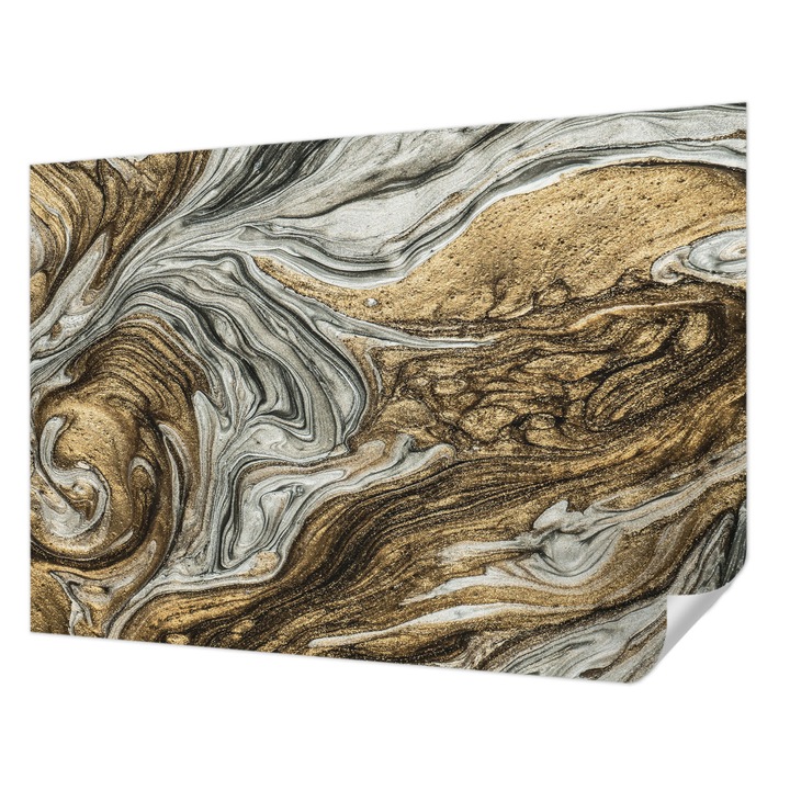 Fali Fotótapéta Autocolant, Wallfluent, Vartejuri abstracte, Gri, 312 x 219 cm, Pentru Baie, Bucatarie, 010170060960000077416