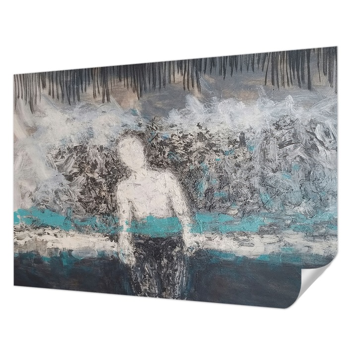 Öntapadós Tapéta Falra, Wallfluent, Titokzatos világ, Szürke, 208 x 146 cm, Modern Dizájn, Könnyen Felszerelhető És Tisztítható, 010170060950000284948