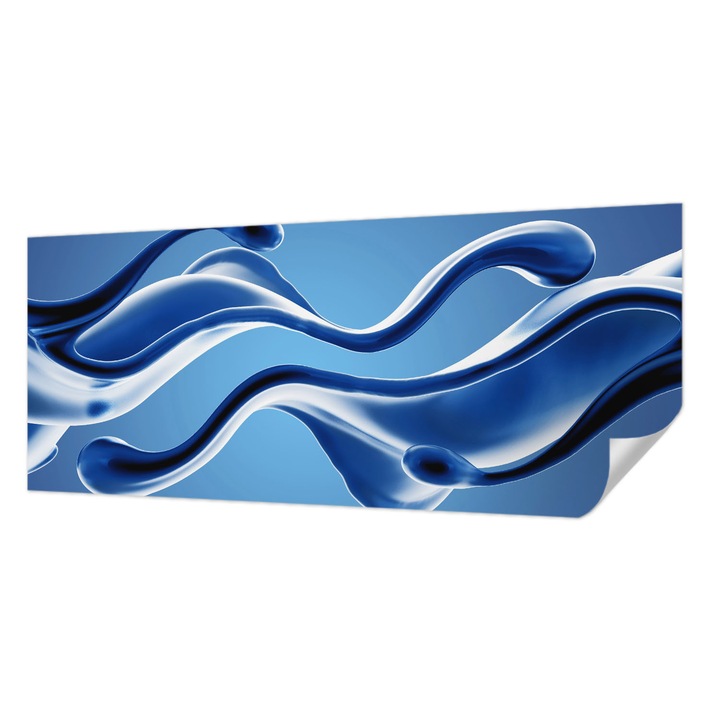 Tapet Textil Autocolant, Wallfluent, Luminozitate abstracta, Albastru, 250 x 104 cm, Pentru Perete, Rezistente La Apa, Umiditate Si Pete, 010170060020000075350