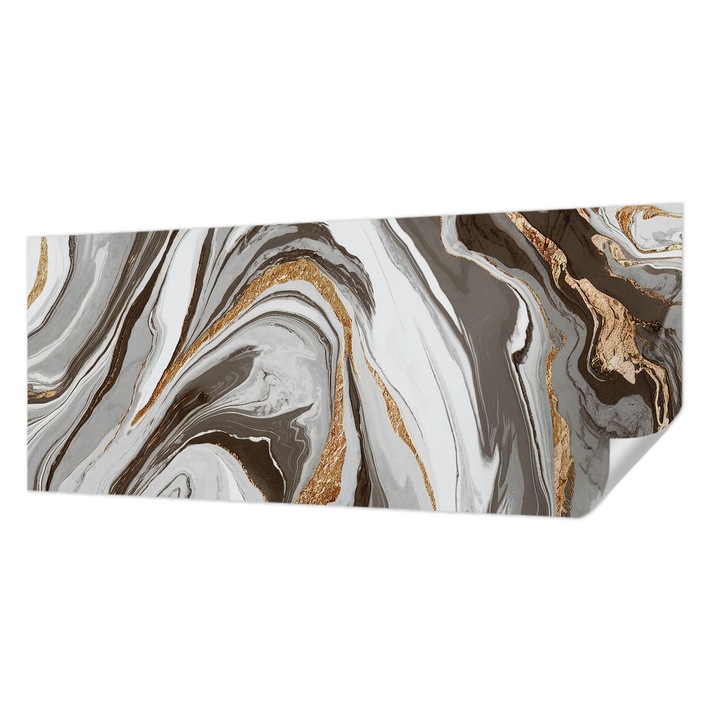 Tapet Autocolant De Perete, Wallfluent, vartejuri de marmura, Gri, 250 x 104 cm, Pentru Living, Birou, Hol, 010170060020000281912