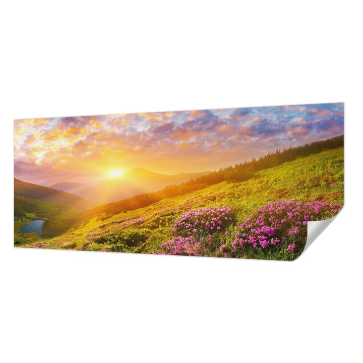 Tapet Autocolant De Perete, Wallfluent, Muntele Vest, Verde, 250 x 104 cm, Detasabil, Lavabil, 010170060020000007189