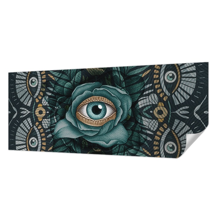 Fali Fotótapéta Autocolant, Wallfluent, Ochi de floare, Bleumarin, 250 x 104 cm, Adeziv Puternic, Usor De Montat Si Rezistent, 010170060020000284797