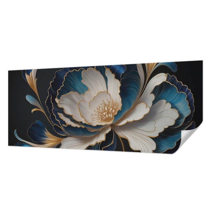 Tapet Autodeziv De Perete, Wallfluent, Model floral, Alb, 250 x 104 cm, Pentru Interior, Usor De Curatat, 010170060020000284805