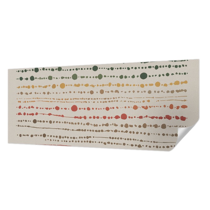 Fali Fotótapéta Autodeziv, Wallfluent, Puncte colorate, Verde, 250 x 104 cm, Pentru Baie, Bucatarie, 010170060020000284831