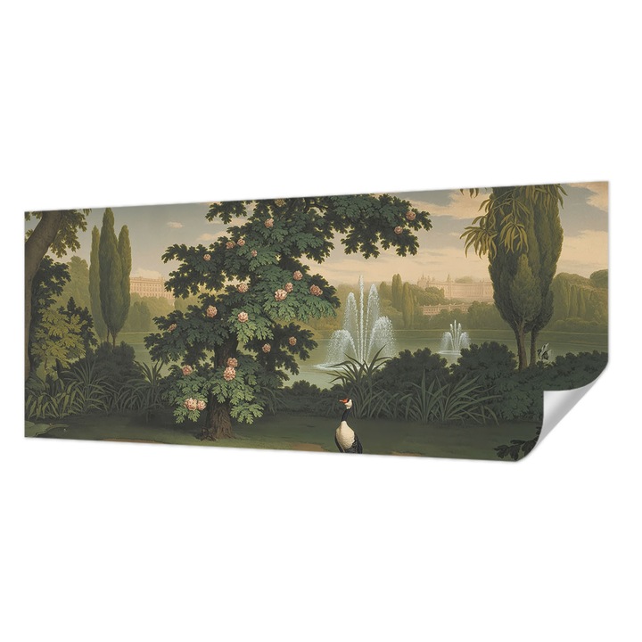 Tapet Autocolant De Perete, Wallfluent, Gradina naturala, Verde, 250 x 104 cm, Pentru Sufragerie, Dormitor, 010170060020000284962