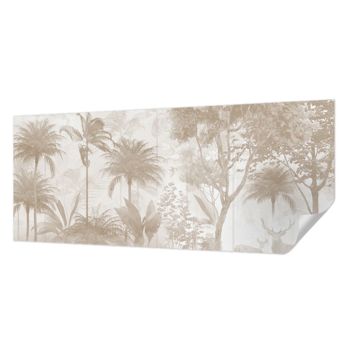 Tapet Autocolant De Perete, Wallfluent, Peisaj tropical, Bej, 250 x 104 cm, Decorativ, Usor De Instalat, 010170060020000285216