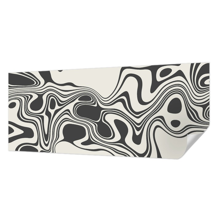 Tapet Textil Autocolant, Wallfluent, Linii dinamice, Multicolor, 250 x 104 cm, Detasabil, Lavabil, 010170060020000285226