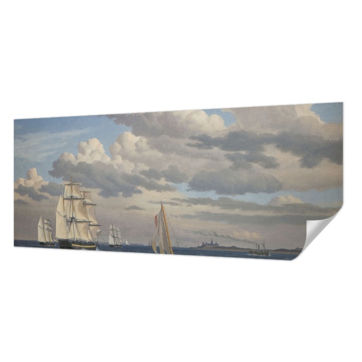 Tapet Autodeziv De Perete, Wallfluent, Aventura pe mare, Gri, 250 x 104 cm, Pentru Baie, Bucatarie, 010170060020000285366