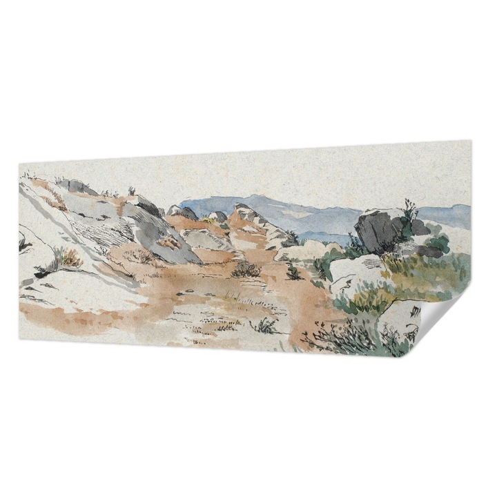 Tapet Autodeziv De Perete, Wallfluent, Peisaj stancos, Bej, 250 x 104 cm, Adeziv Puternic, Usor De Montat Si Rezistent, 010170060020000285511