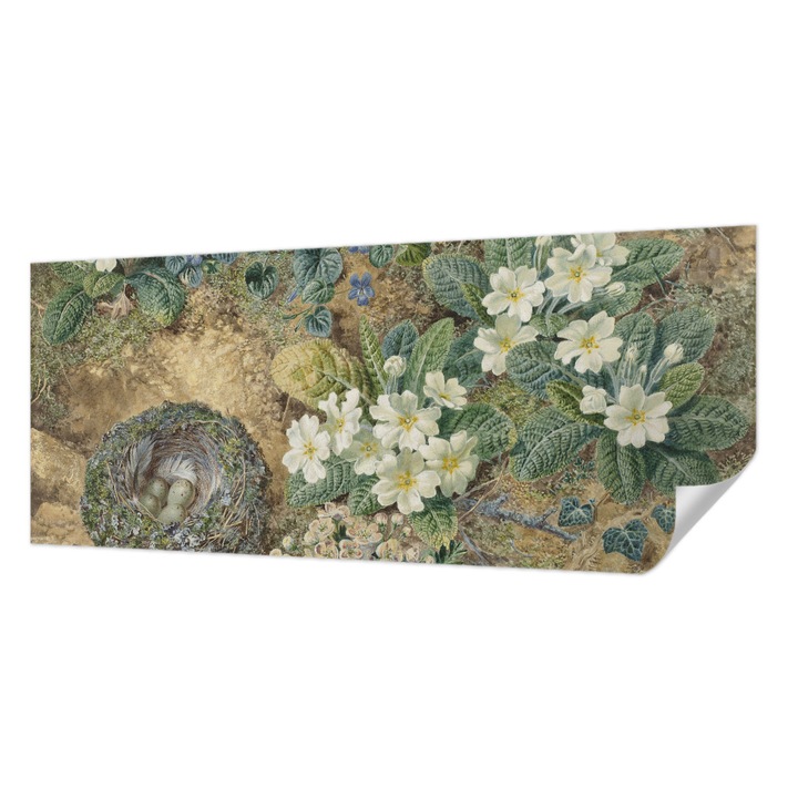 Fali Fotótapéta Autodeziv, Wallfluent, Compozitie de primavara, Alb, 250 x 104 cm, Pentru Interior, Usor De Curatat, 010170060020000285665