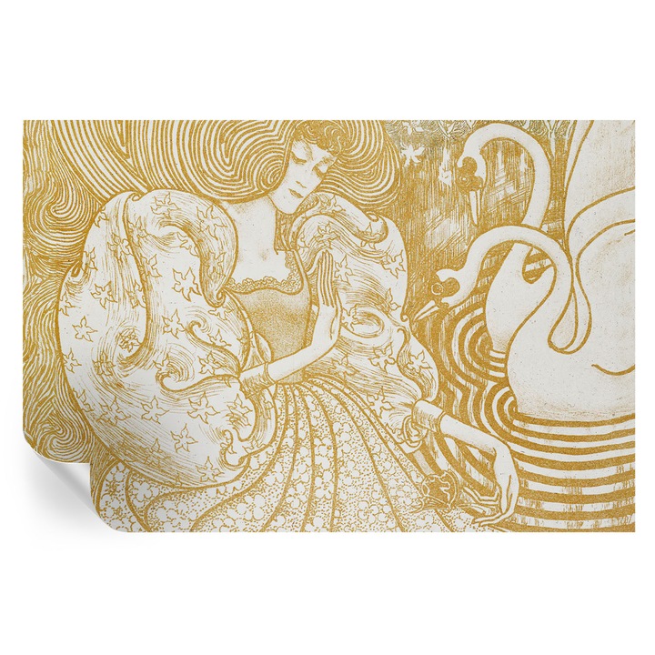 Fototapet, tulup, Eleganta feminina, Alb, 104x70cm