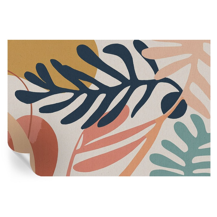 Öntapadós Tapéta Falra, Tulup, Leveles minták, Tengerészkék, 104 x 70 cm, Dekoráció, Nedvesség- És Foltálló, 010170060170000284792