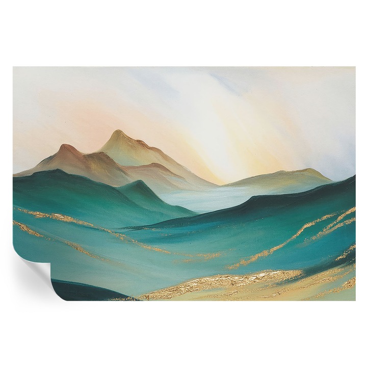 Tapet Autocolant, Tulup, Peisaj linistit, Verde, 152x104cm