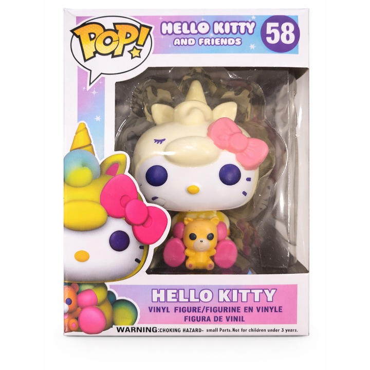 Колекционерска фигурка Hello Kitty POP! - модел 58, многоцветна, 10x5x14см, за 3+ години