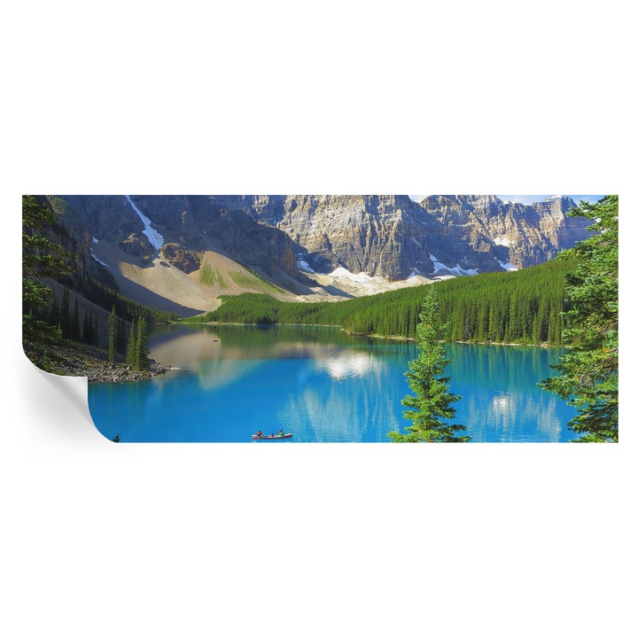 Tapet autocolant, Tulup, Lac de munte, Albastru, 250x104cm