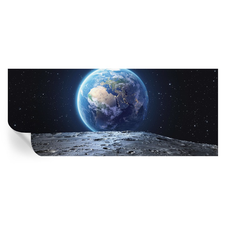 Tapet autocolant, Tulup, Panorama cosmică, Negru, 250x104cm