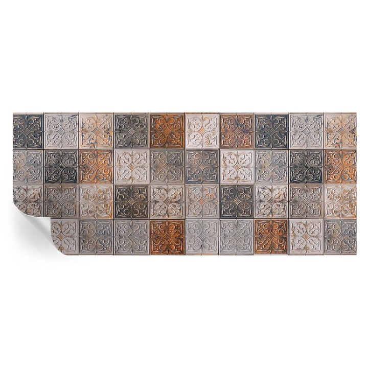 Tapet Autocolant De Perete, Tulup, Placi ornamentale, Gri, 250 x 104 cm, Decorativ, Usor De Montat Si Rezistent, 010170060020000282524