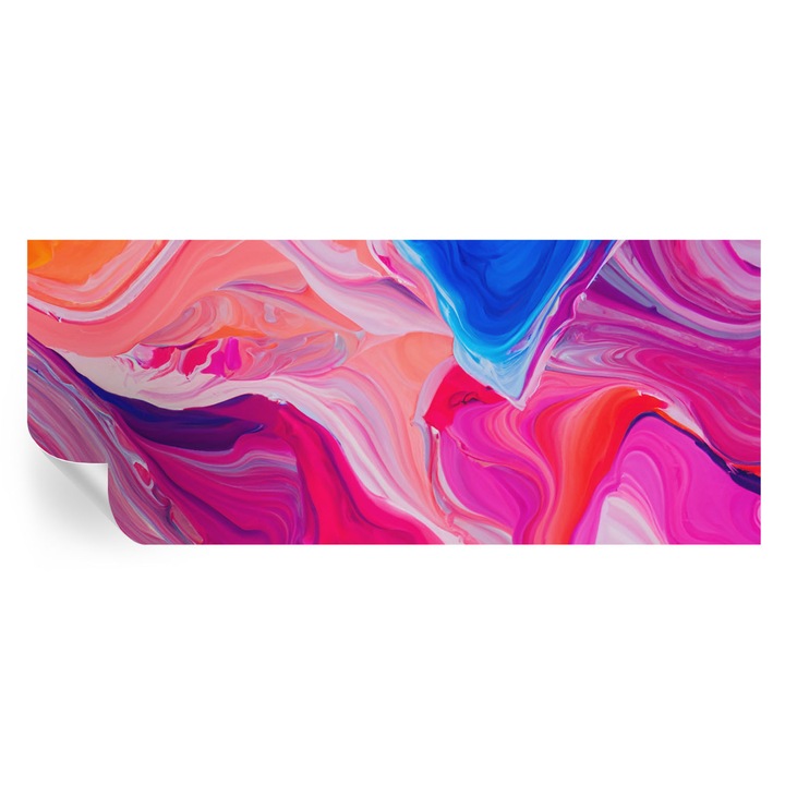 Tapet Autodeziv De Perete, Tulup, Unde lichide, Roz, 250 x 104 cm, Decorativ, Adeziv Puternic, 010170060020000282567