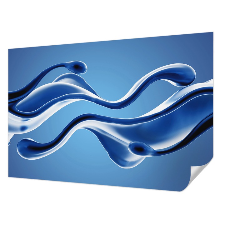 Tapet Textil Autocolant, Wallfluent, Luminozitate abstracta, Albastru, 104 x 70 cm, Pentru Perete, Rezistente La Apa, Umiditate Si Pete, 010170060170000075350