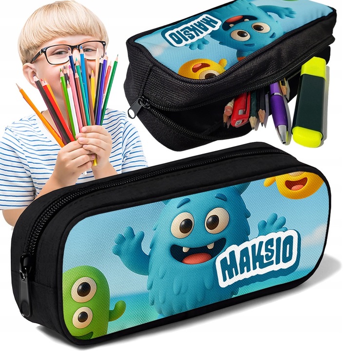 Piornik TUBA Potworki Monsterki personalizat, 10x20x5cm, multicolor