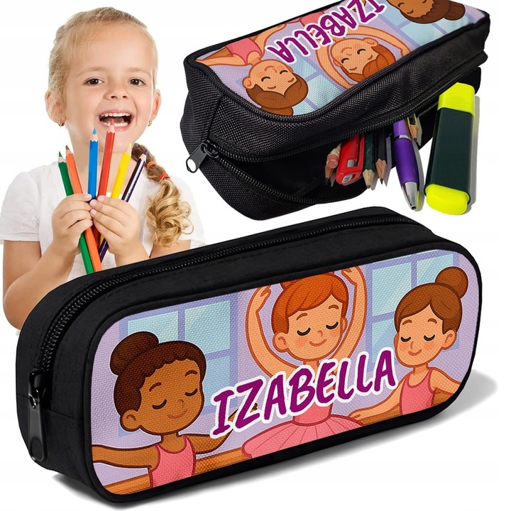 Piornik TUBA personalizat Baletnica, 10x20x5cm, multicolor