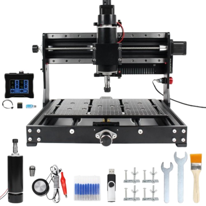 Masina de gravat CNC, 500W, control prin touch, dimensiune gravare 300x200x70mm, asamblare necesara