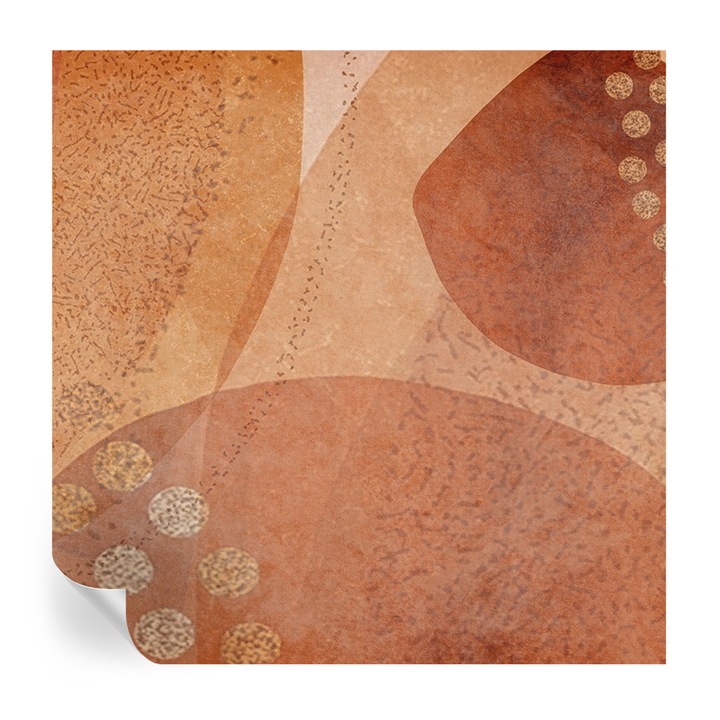 Tapet Autocolant De Perete, Tulup, Compozitii pamantesti, Maro, 250 x 250 cm, Decorativ, Rezistente La Apa, Umiditate Si Pete, 010170060030000284914