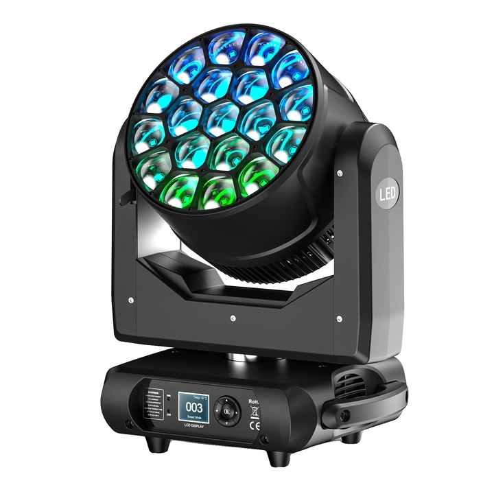 Lumina mobila, RGBW, control DMX, 700W, 22CH