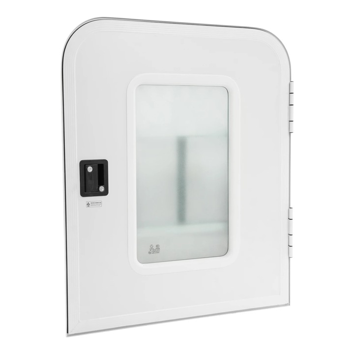 Usa de intrare pentru autorulota/rulota, Usa din aluminiu, Deschidere dreapta, 76, 2×91, 5 cm, Cu usa cu plasa si fereastra mata, cu incuietoare, Pentru grosime perete 30–60 mm, Gri