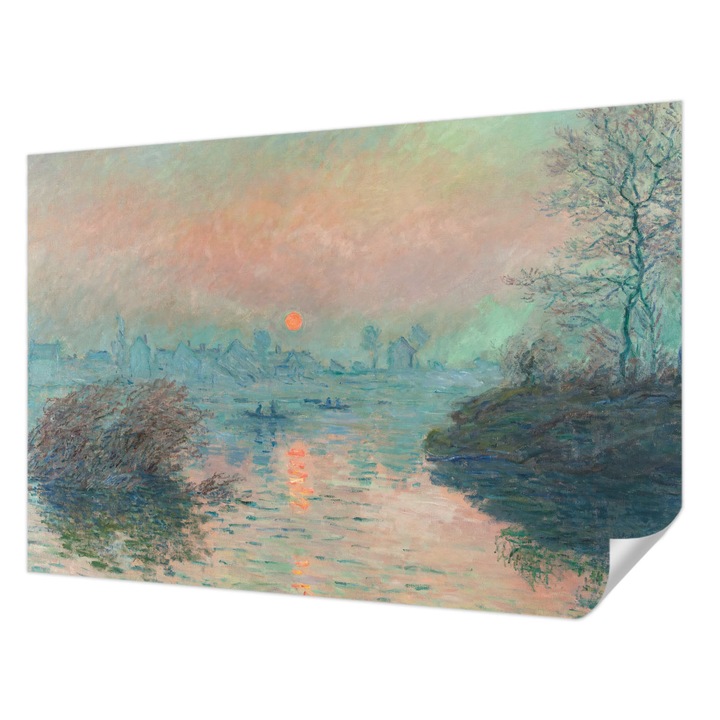 Tapet Autodeziv De Perete, Wallfluent, Amurg atmosferic, Albastru, 152 x 104 cm, Pentru Living, Birou, Hol, 010170060180000285478