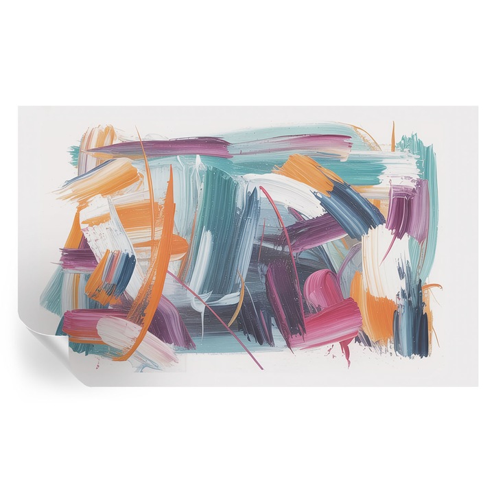 Öntapadós Dekor Tapéta, Tulup, Energikus ütések, Szürke, 416 x 254 cm, Dekoráció, Előszobába, Konyhába, 010170060070000284788