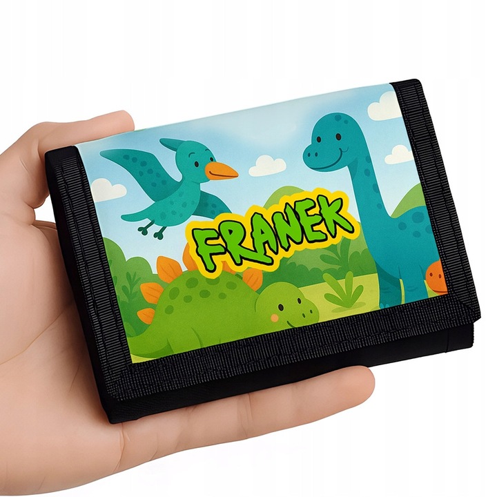 Portfel personalizat pentru copii, dinozauri, 24x13cm