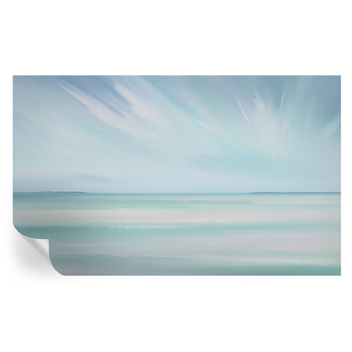 Öntapadós Tapéta Fali Dekoráció, Tulup, Nyugodt tenger, Kék, 416 x 254 cm, Dekor, Nappaliba, Hálószobába, 010170060070000284860