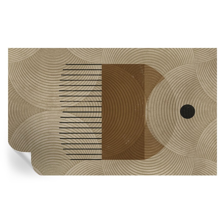 Öntapadós Fotótapéta Falra, Tulup, A harmónia geometriája, Bézs, 416 x 254 cm, Dekoráció, Előszobába, Konyhába, 010170060070000285085