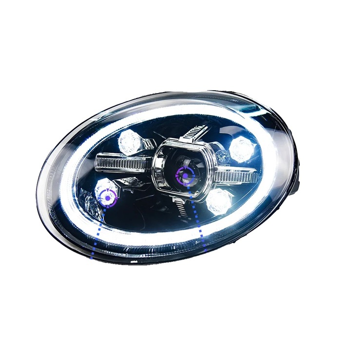 LED, Bi-Xenon fényszóró összeállítás, Beetle 2012-2015, modern design, könnyű beszerelés