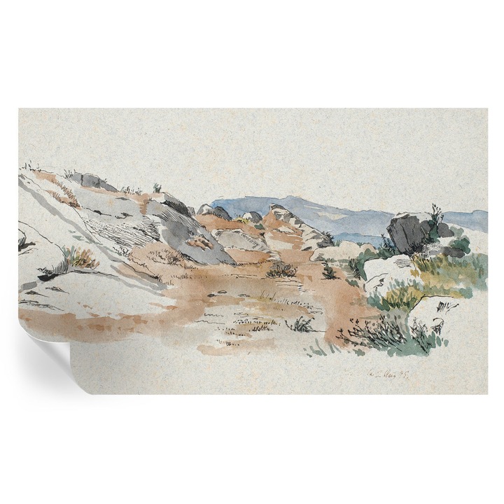 Öntapadós Fotótapéta Falra, Tulup, Szikla táj, Bézs, 416 x 254 cm, Dekoráció, Erős Ragasztó, 010170060070000285511