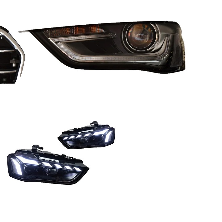 Сглобка на LED фарове, дизайн Angel Eye, 12V, 3 инча, за Audi A4 2013-2015