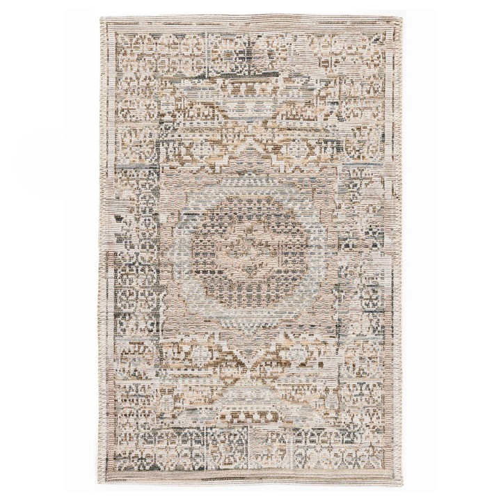 Covor, e-floor, Sahara, 60x100 Cm, Bej, Model Classic, Vintage, Din Lana, Dreptunghi, Durabil, Compatibil Cu Incalzirea Prin Pardoseala, Certificat Oeko-Tex, Pentru Living Si Dormitor, Durabil, Finisaj De Calitate, Se Va Potrivi Tuturor