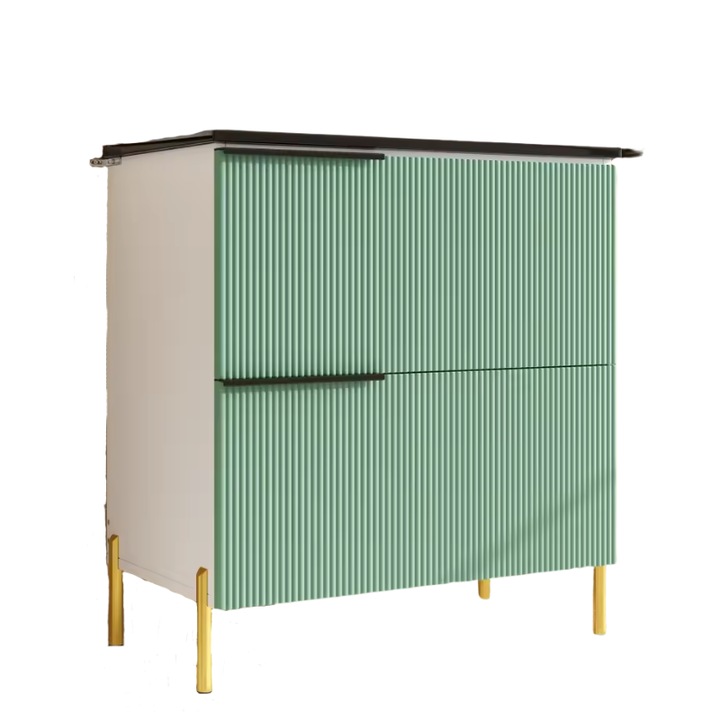 Cabinet baie, MDF, montare usoara, verde, dimensiuni standard