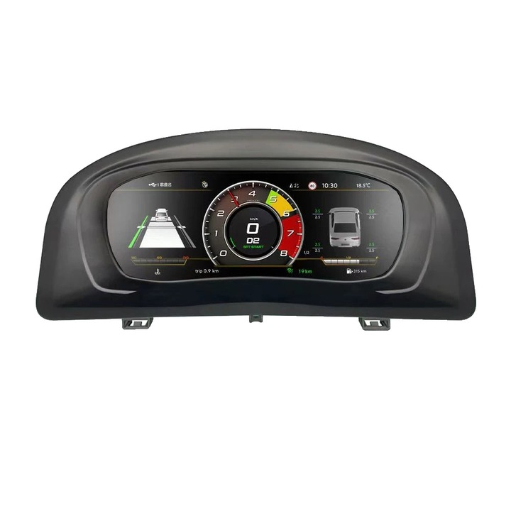 Cluster digital pentru bord, 10.25 inch, suport multilingv, pentru Touran 09-13 ani