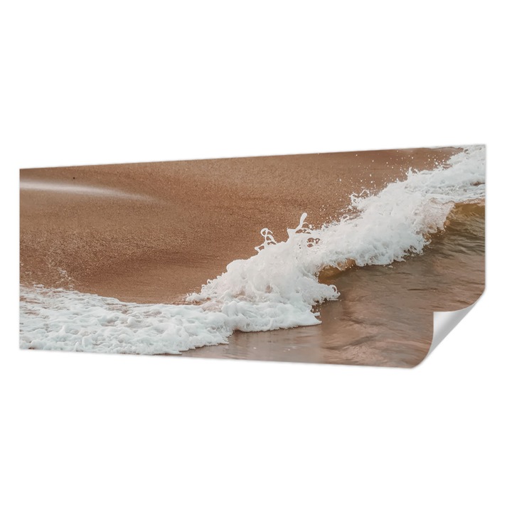 Fali Fotótapéta Autocolant, Wallfluent, Briza marina, Alb, 250 x 104 cm, Pentru Baie, Bucatarie, 010170060020000284840